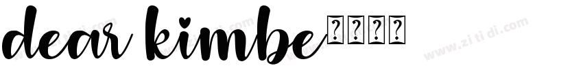 dear kimbe字体转换